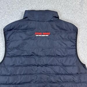 Star Wars Vest Mens Large Black Quilted Puffer ILM VFX Crew 2017 VIII Last Jedi